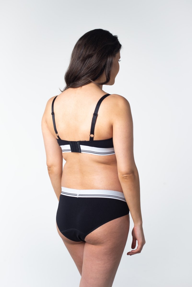 Icon Cotton Nursing Bra - Black - Hotmilk Lingerie