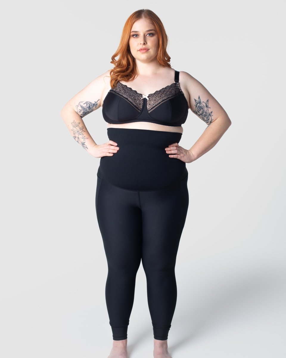 Focus Black Maternity Sports Leggings - Hotmilk Lingerie