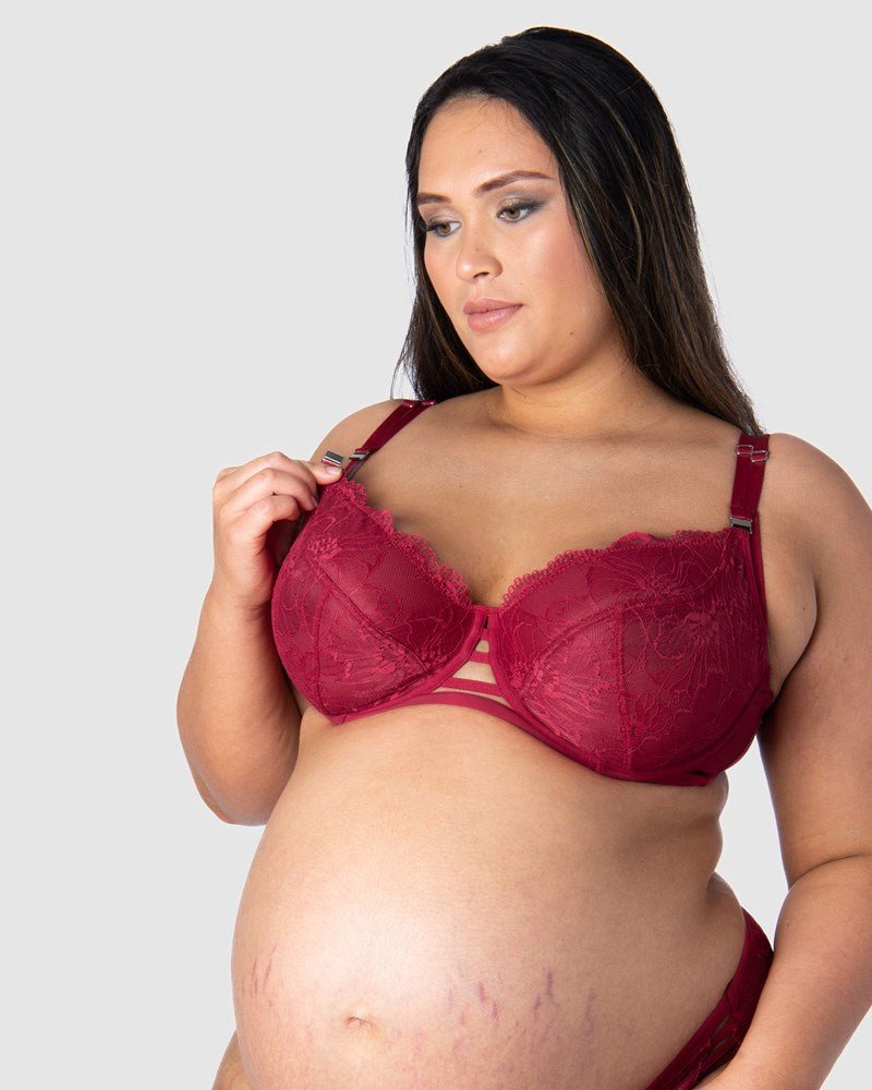 True Luxe Plunge Nursing Bra - Persian Rose - Hotmilk Lingerie