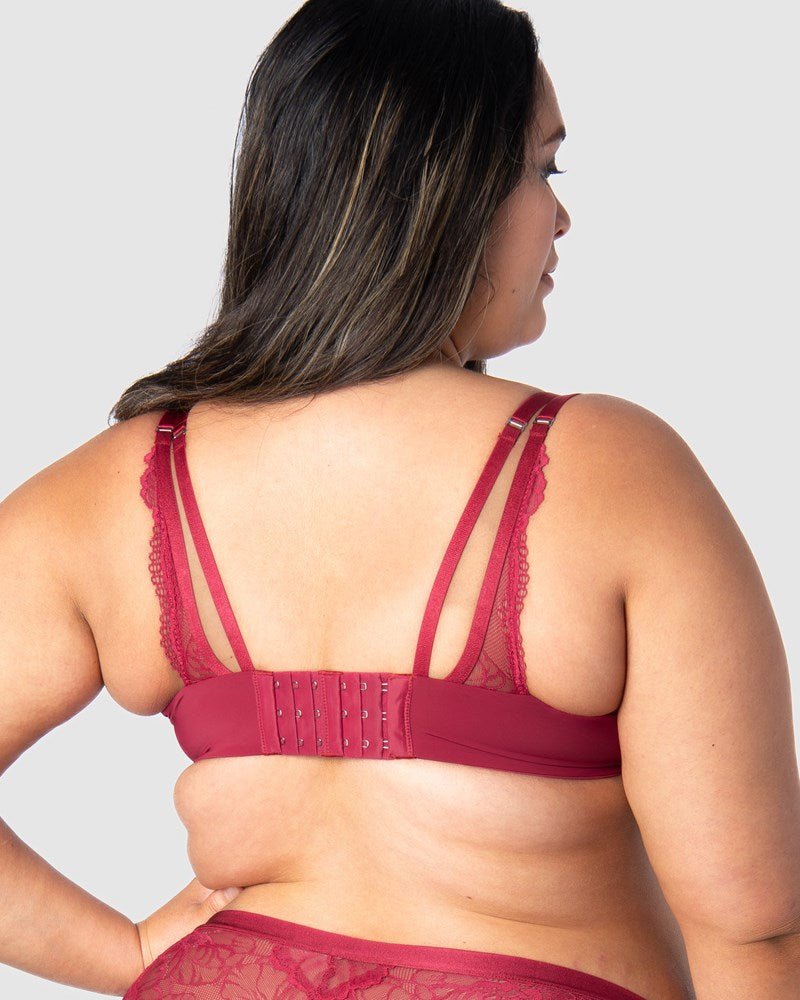True Luxe Plunge Nursing Bra - Persian Rose - Hotmilk Lingerie