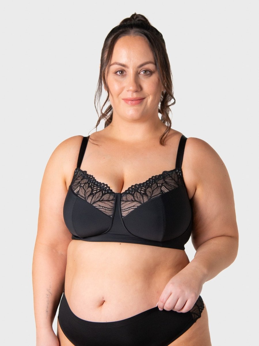 Luxe Wirefree Full Cup Bra - Black - Hotmilk Lingerie