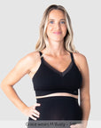 Caress FlexFit Nursing Bra Black Busty - Alt View - Bamboo Maternity Bra Larger Busts - Hotmilk Lingerie