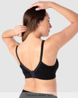 Caress FlexFit Nursing Bra Black - Back View - Bamboo Maternity & Breastfeeding Bra - Hotmilk Lingerie
