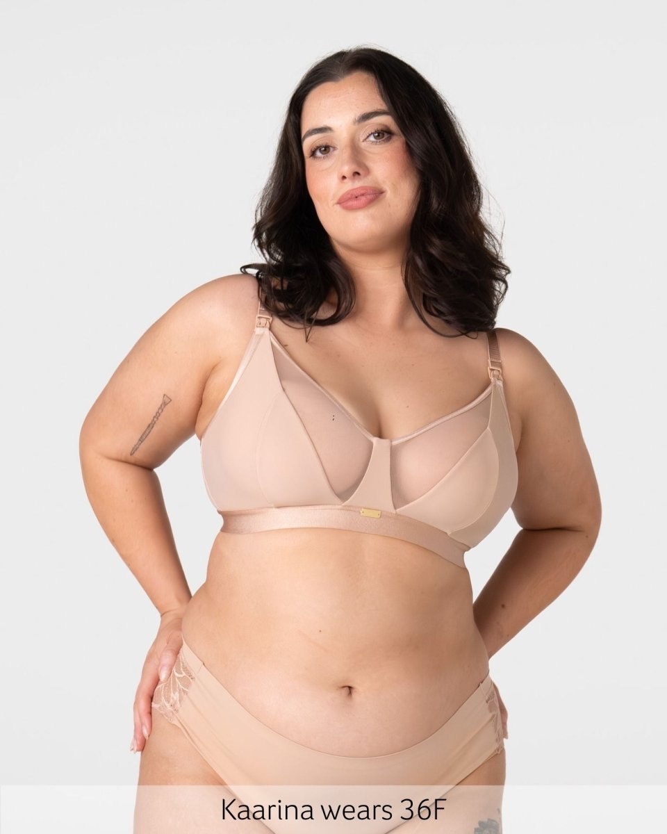 Flawless Full Cup Plunge Nursing Bra - Cashmere - Hotmilk Lingerie