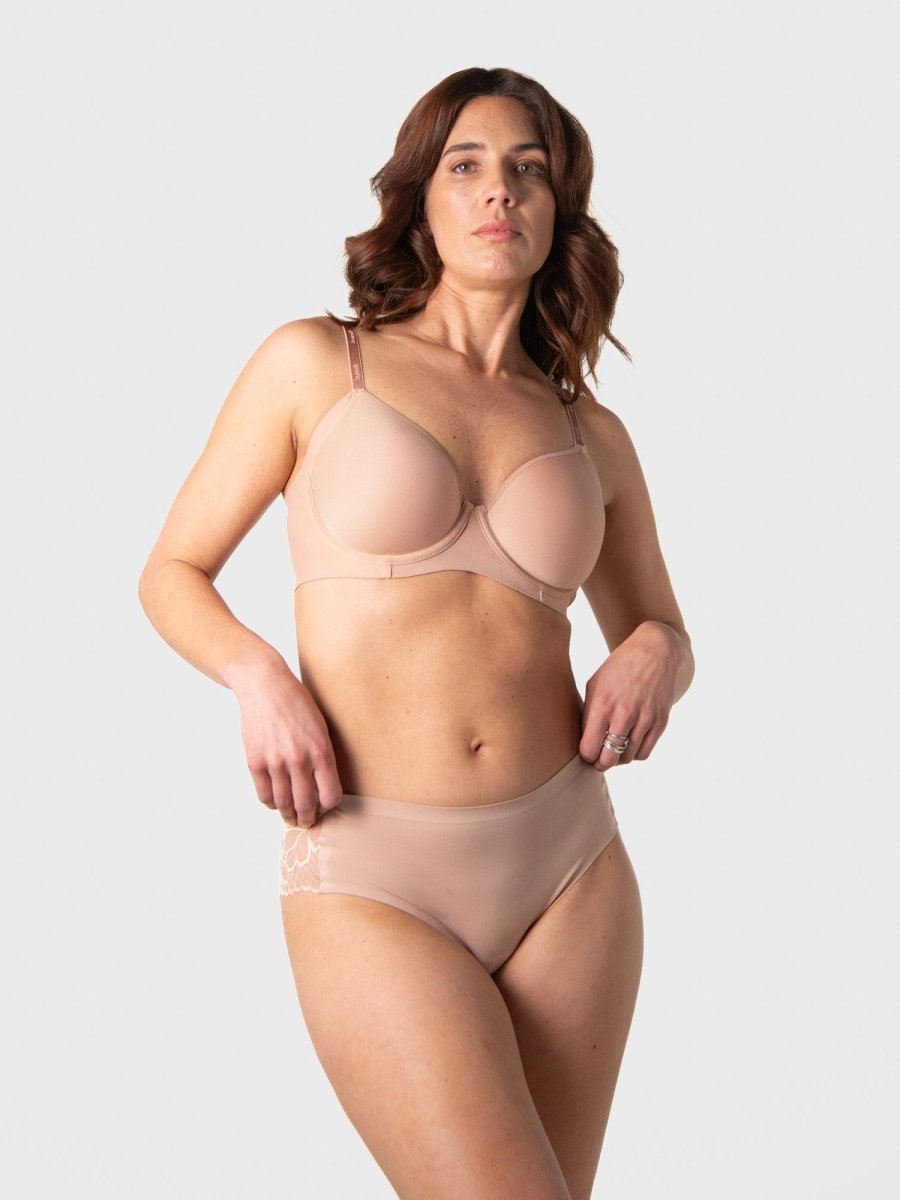 The Classic Vanishing Bikini Brief - Cashmere - Hotmilk Lingerie