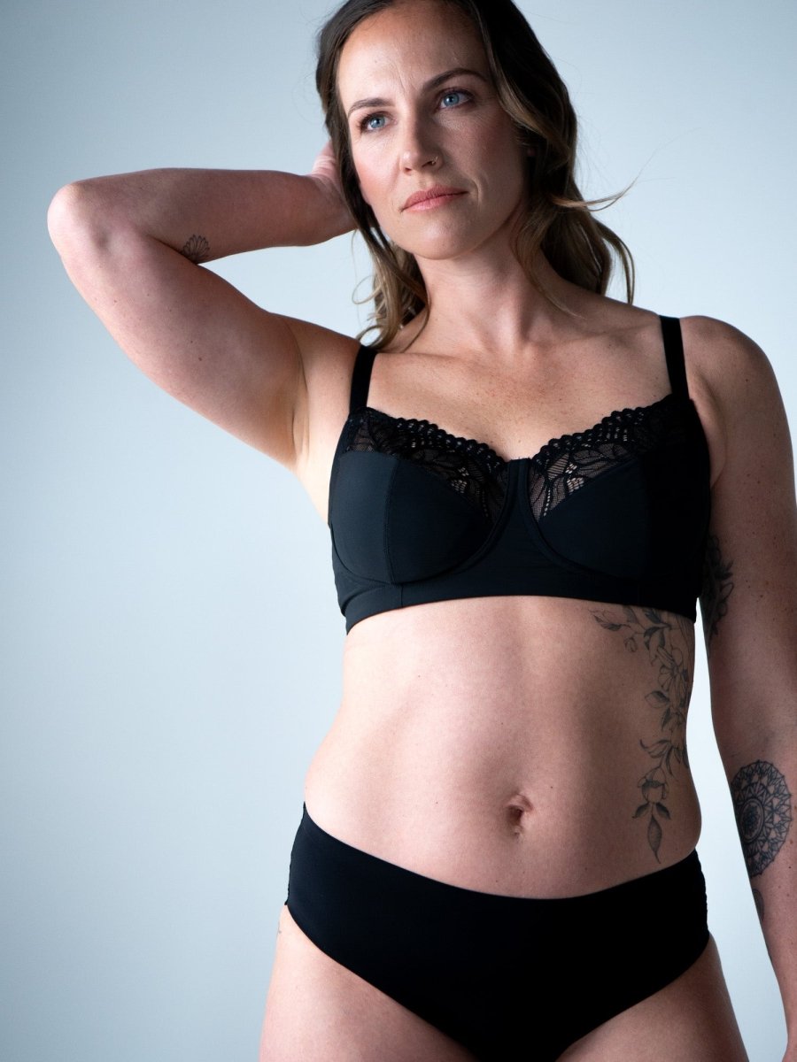 Luxe Wirefree Full Cup Bra - Black - Hotmilk Lingerie