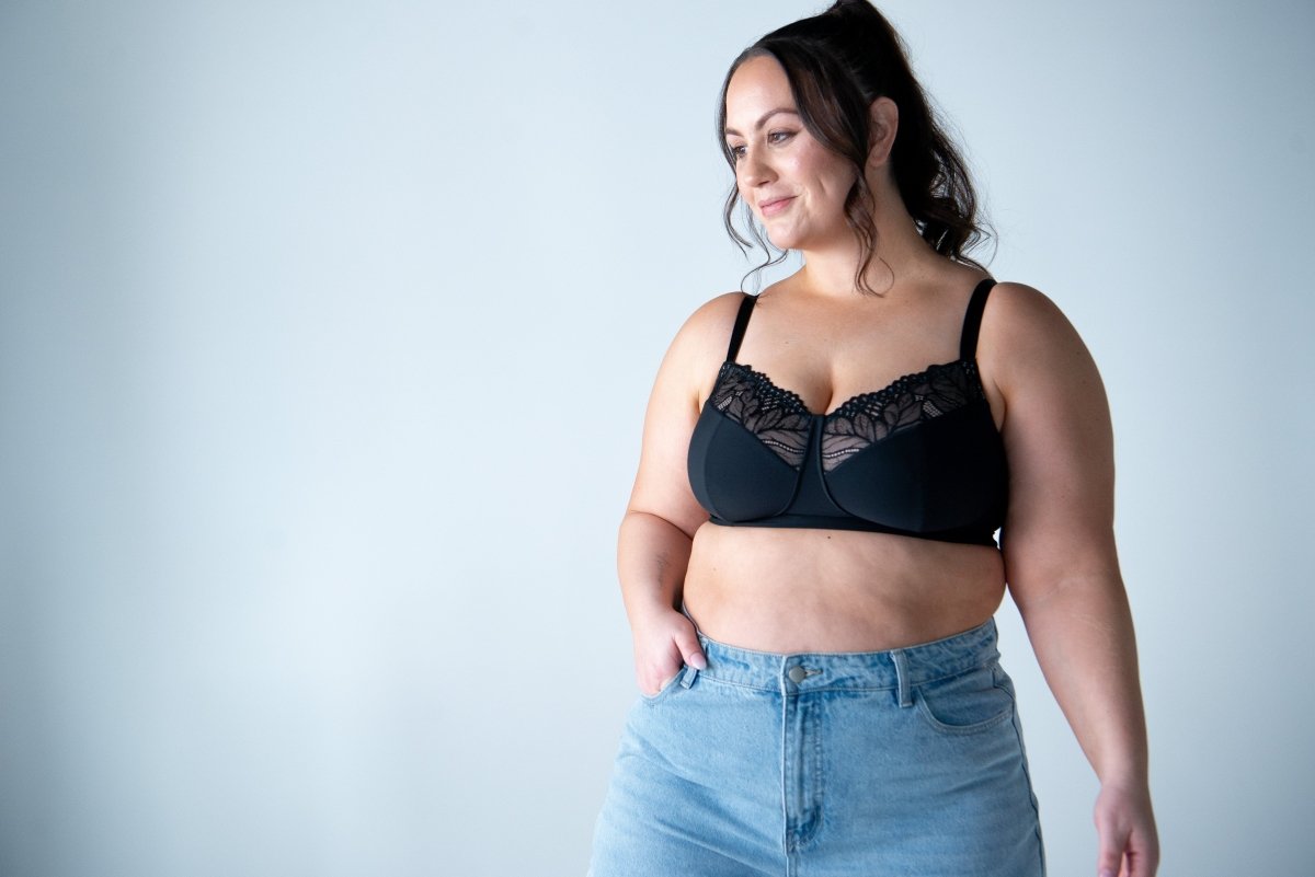 Luxe Wirefree Full Cup Bra - Black - Hotmilk Lingerie
