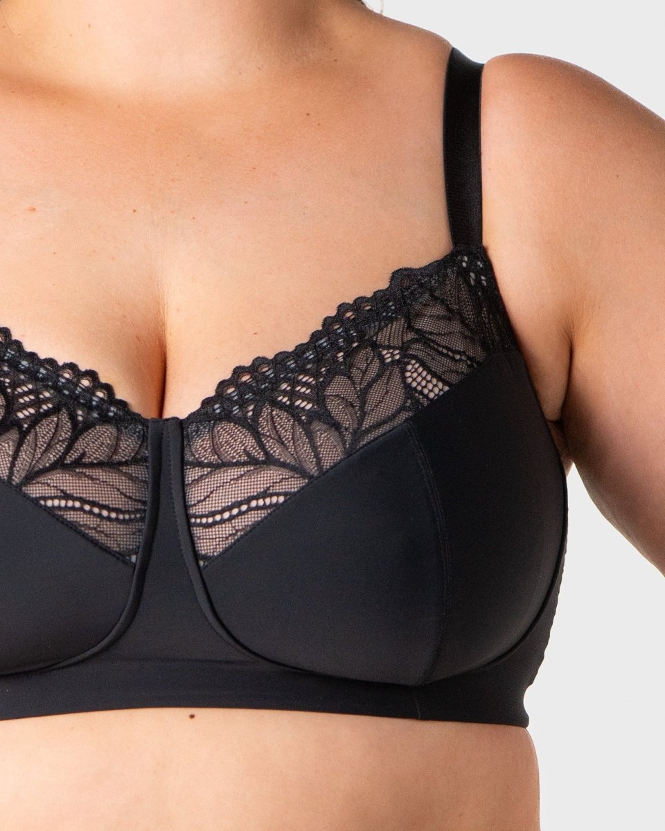 Luxe Wirefree Full Cup Bra - Black - Hotmilk Lingerie