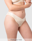 Warrior 2.0 Bikini Brief Ivory - Front View - Maternity & Postpartum Bikini Underwear - Hotmilk Lingerie