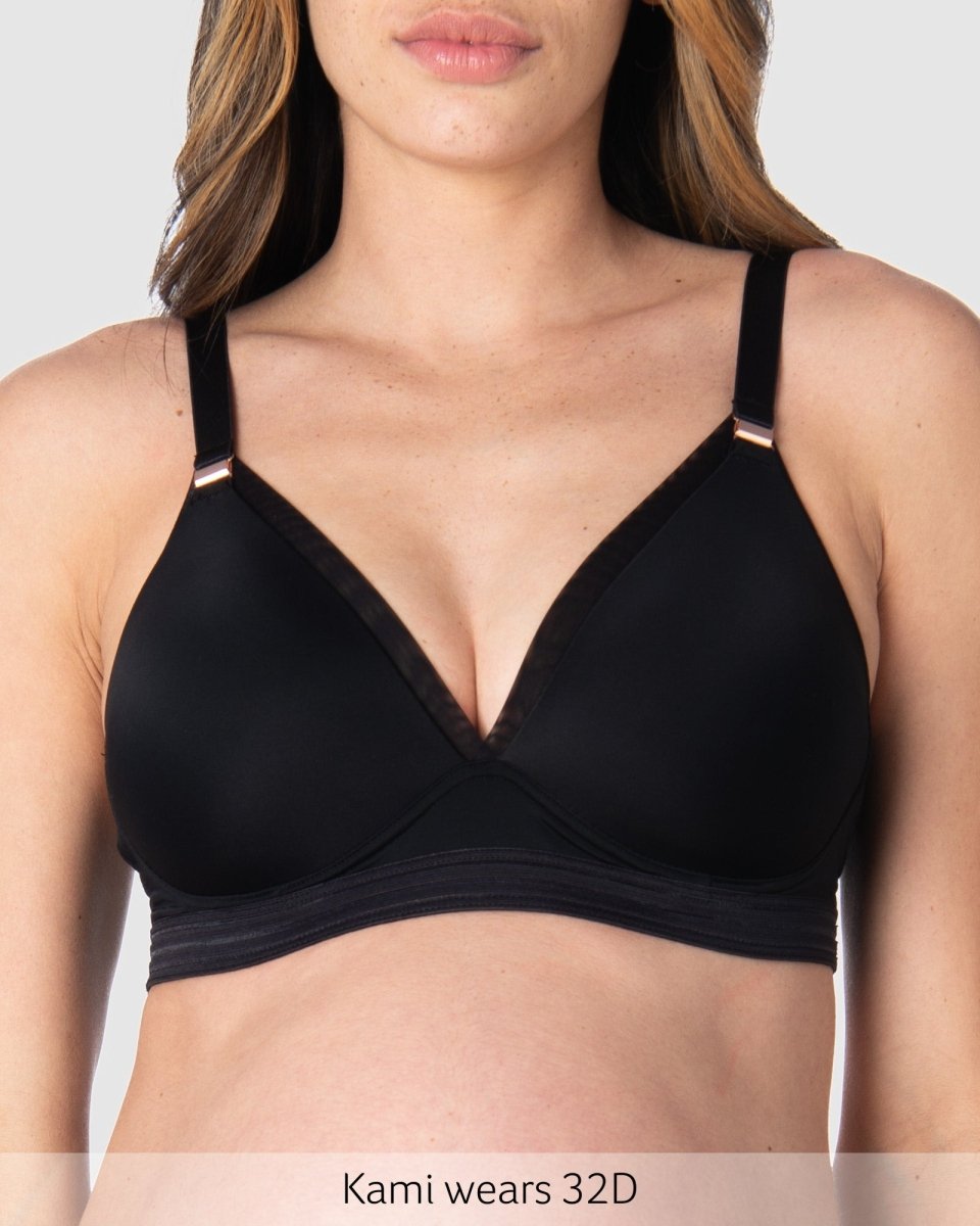 Ambition T-Shirt Nursing Bra - Black - Hotmilk Lingerie