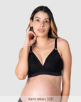 Ambition T-Shirt Nursing Bra Black - Lifestyle View - Maternity & Breastfeeding T-Shirt Bra - Hotmilk Lingerie