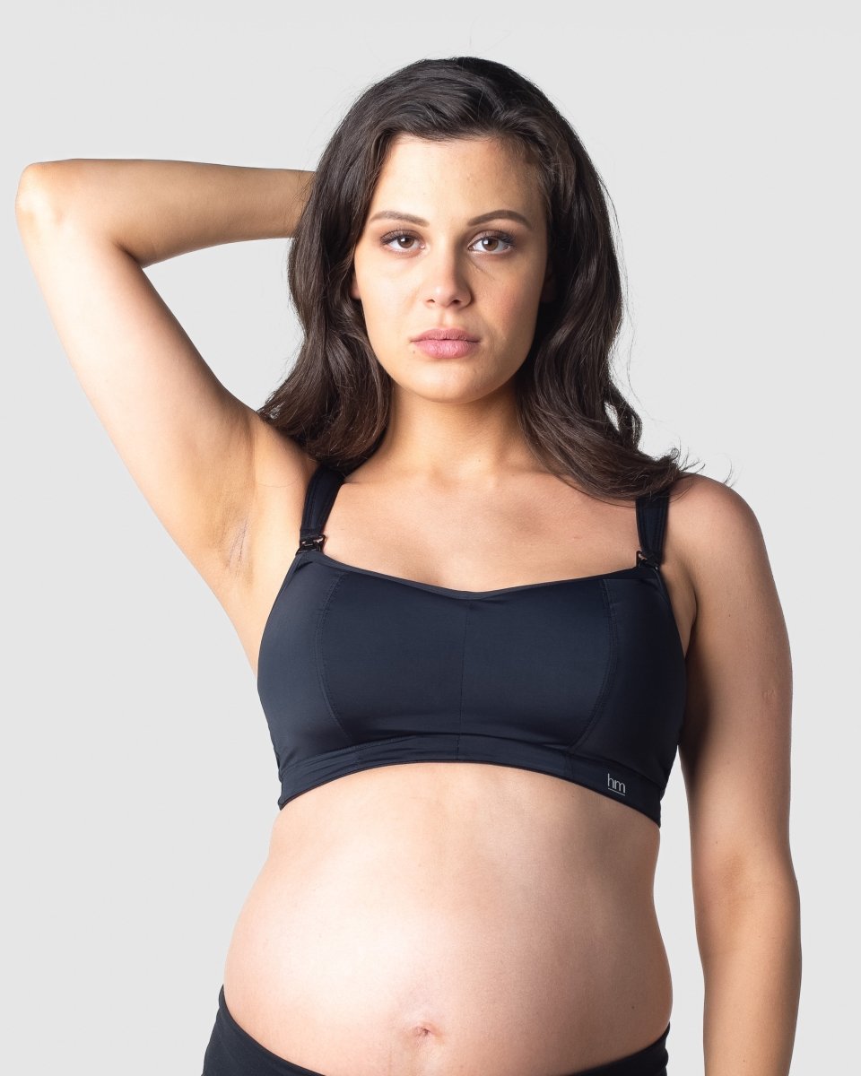 Balance Sports Black Nursing Bra - Wirefree - Hotmilk Lingerie