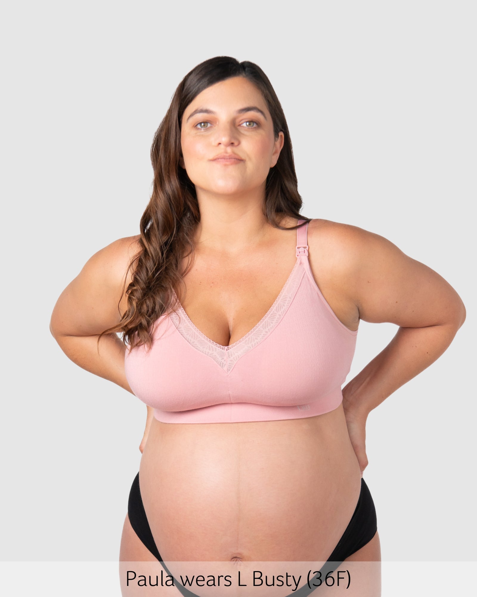 Caress petal pink nursing bra by Hotmilk for pregnancy and breastfeeding.
