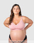 Caress FlexFit Nursing Bra Petal Pink Busty - Front View - Bamboo Maternity Bra for Larger Busts - Hotmilk Lingerie