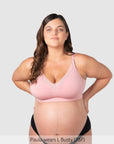 Caress FlexFit Nursing Bra Petal Pink Busty - Front View - Bamboo Maternity Bra for Larger Busts - Hotmilk Lingerie