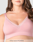 Caress FlexFit Nursing Bra Petal Pink - Crop View - Bamboo Maternity & Breastfeeding Bra - Hotmilk Lingerie