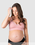 Caress FlexFit Nursing Bra Petal Pink - Alt Front View - Bamboo Maternity & Breastfeeding Bra - Hotmilk Lingerie
