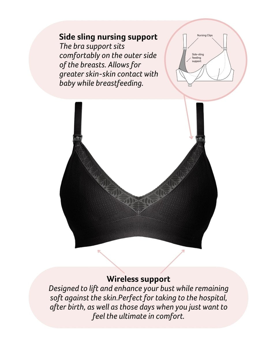 Caress FlexFit Nursing Bra - Black - Hotmilk Lingerie