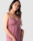 HOTMILK UK MATERNITY DREAM NIGHTIE ANTIQUE ROSE - REGULAR