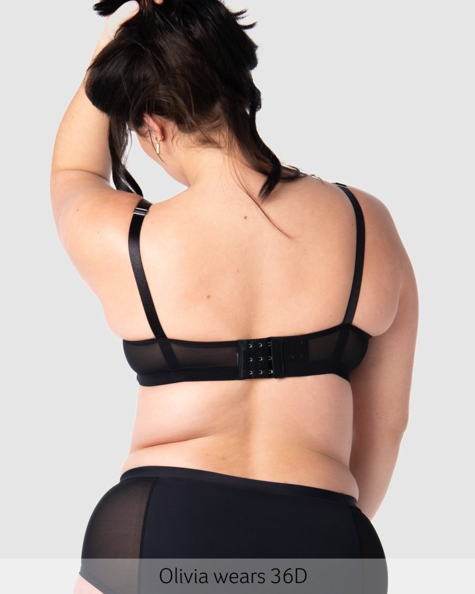 Enlighten Balconette Nursing Bra - Black - Hotmilk Lingerie