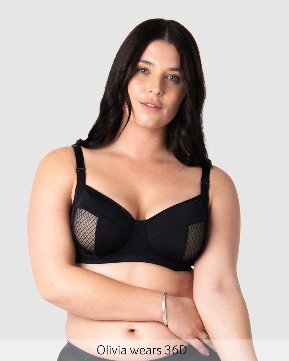 Enlighten Balconette Nursing Bra - Black - Hotmilk Lingerie