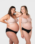 Flawless Full Cup Plunge Nursing Bra Cashmere - Crop View - Maternity & Breastfeeding Bra Larger Busts - Hotmilk Lingerie