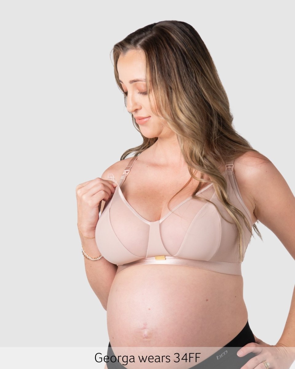 Flawless Full Cup Plunge Nursing Bra - Cashmere - Hotmilk Lingerie