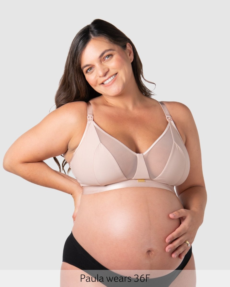 Flawless Full Cup Plunge Nursing Bra - Cashmere - Hotmilk Lingerie