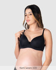 Forever Yours T-Shirt Nursing Bra Black - Nursing Clip Detail - Maternity Bra Easy Access Clip - Hotmilk Lingerie