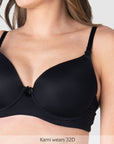 Forever Yours T-Shirt Nursing Bra Black - Crop View - Maternity & Breastfeeding Bra - Hotmilk Lingerie