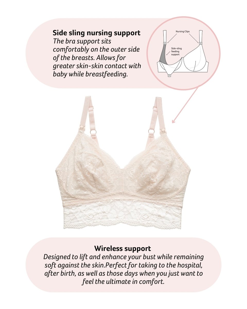 Heroine Multifit Nursing Bralette - Shell - Hotmilk Lingerie