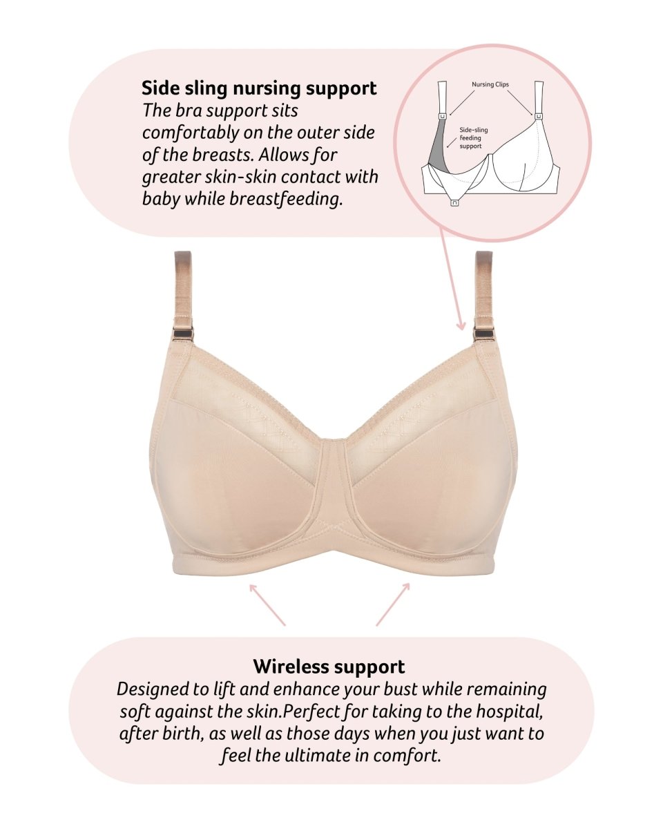 Lunar Eclipse Full Cup Nursing Bra - Cashmere - Hotmilk Lingerie