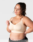 My Everyday FlexFit Nursing Bra Latte Busty - Main View - Seamless Maternity Bra for Larger Busts - Hotmilk Lingerie