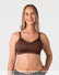 My Necessity 2.0 FlexFit Nursing Bra Chocolate - Front View - Seamless Maternity & Breastfeeding Bra - Hotmilk Lingerie