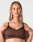 My Necessity 2.0 FlexFit Nursing Bra Chocolate - Lifestyle View - Seamless Maternity Nursing Bra - Hotmilk Lingerie