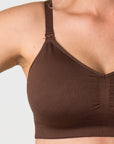 My Necessity 2.0 FlexFit Nursing Bra Chocolate - Back View - Seamless Maternity & Breastfeeding Bra - Hotmilk Lingerie