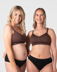 My Necessity 2.0 FlexFit Nursing Bra Chocolate - Full Length View - Seamless Maternity & Breastfeeding Bra - Hotmilk Lingerie