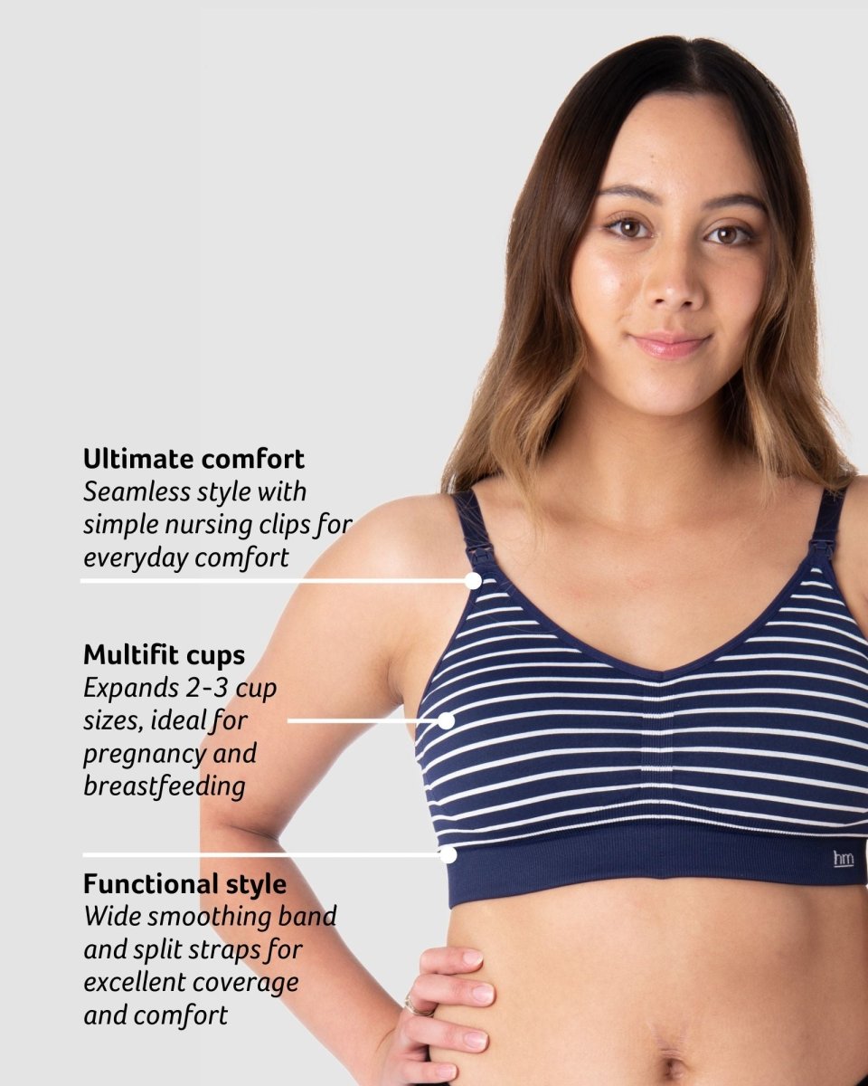 My Necessity FlexFit Nursing Bra - Navy Stripe - Hotmilk Lingerie
