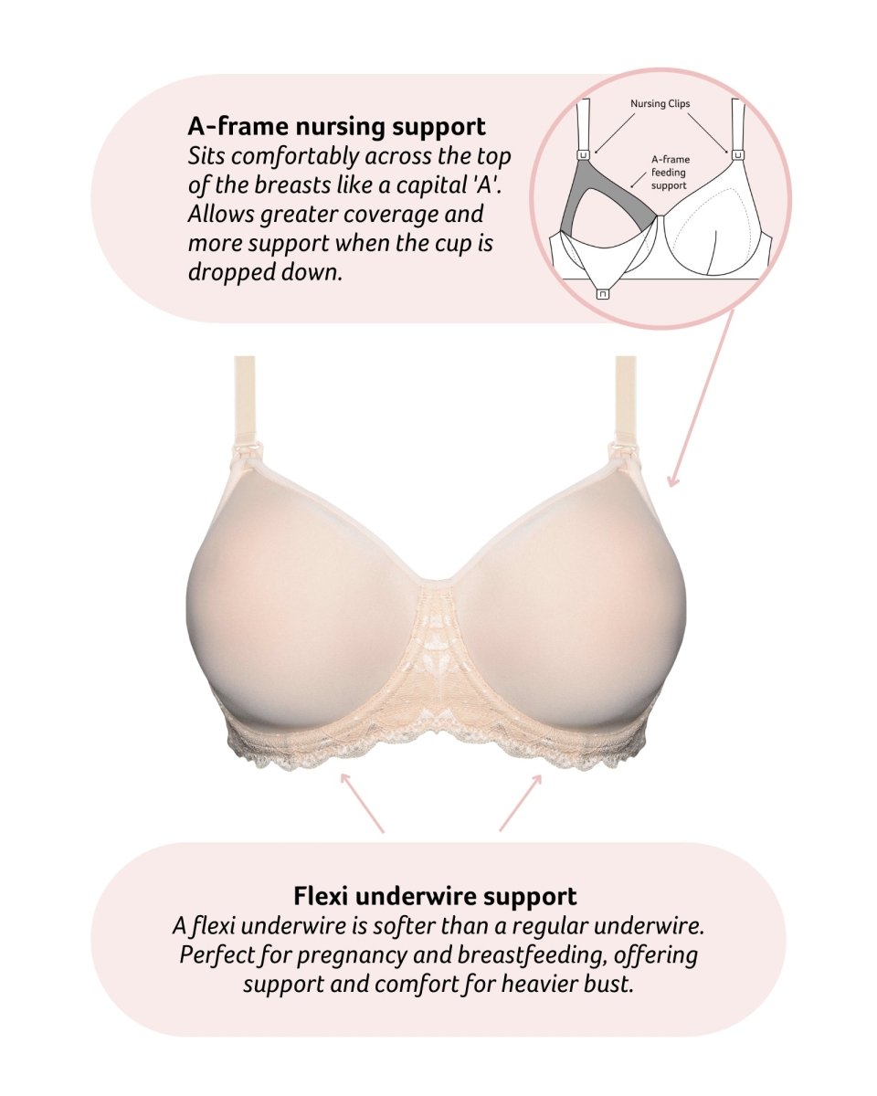 Obsession T-Shirt Nursing Bra - Cashmere - Hotmilk Lingerie