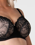 Temptation Full Cup Nursing Bra Black - Lifestyle View - Sexy Maternity Bra for Larger Busts - Hotmilk Lingerie