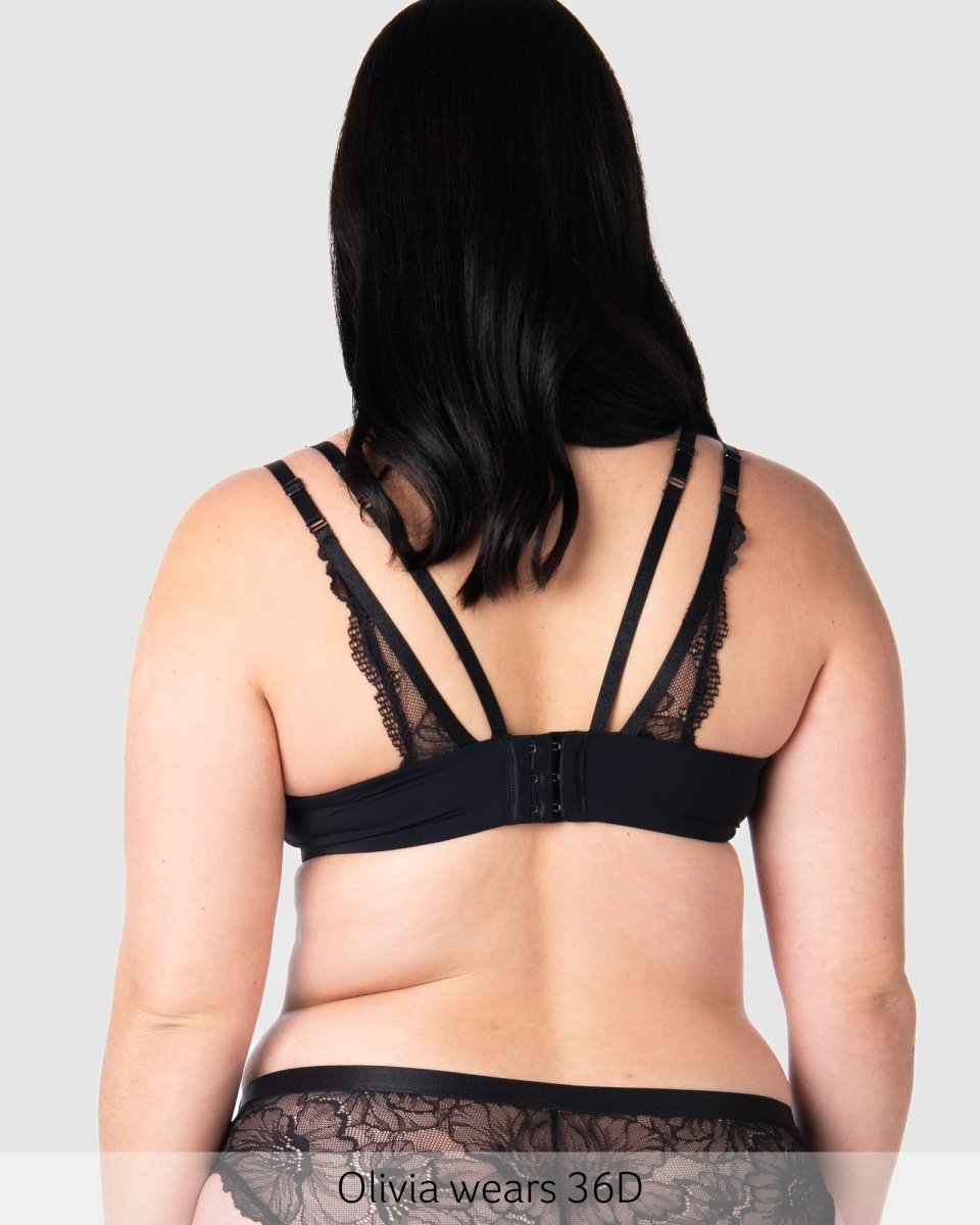 True Luxe Plunge Nursing Bra - Black - Hotmilk Lingerie