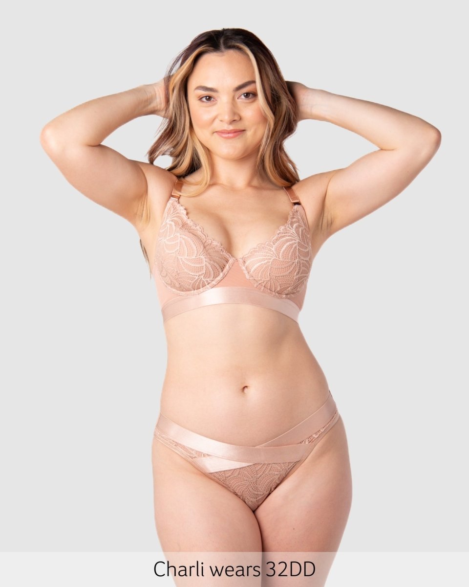 Warrior 2.0 Plunge Nursing Bra - Bronze - Hotmilk Lingerie