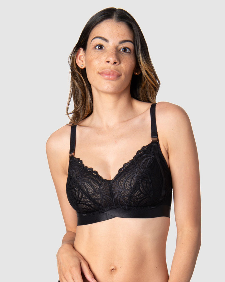 FOREVER YOURS LACE RED CONTOUR NURSING BRA - FLEXI UNDERWIRE