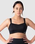 HOTMILK UK NURSING AND MATERNITY ZEN SPORTS BRA BLACK - WIREFREE