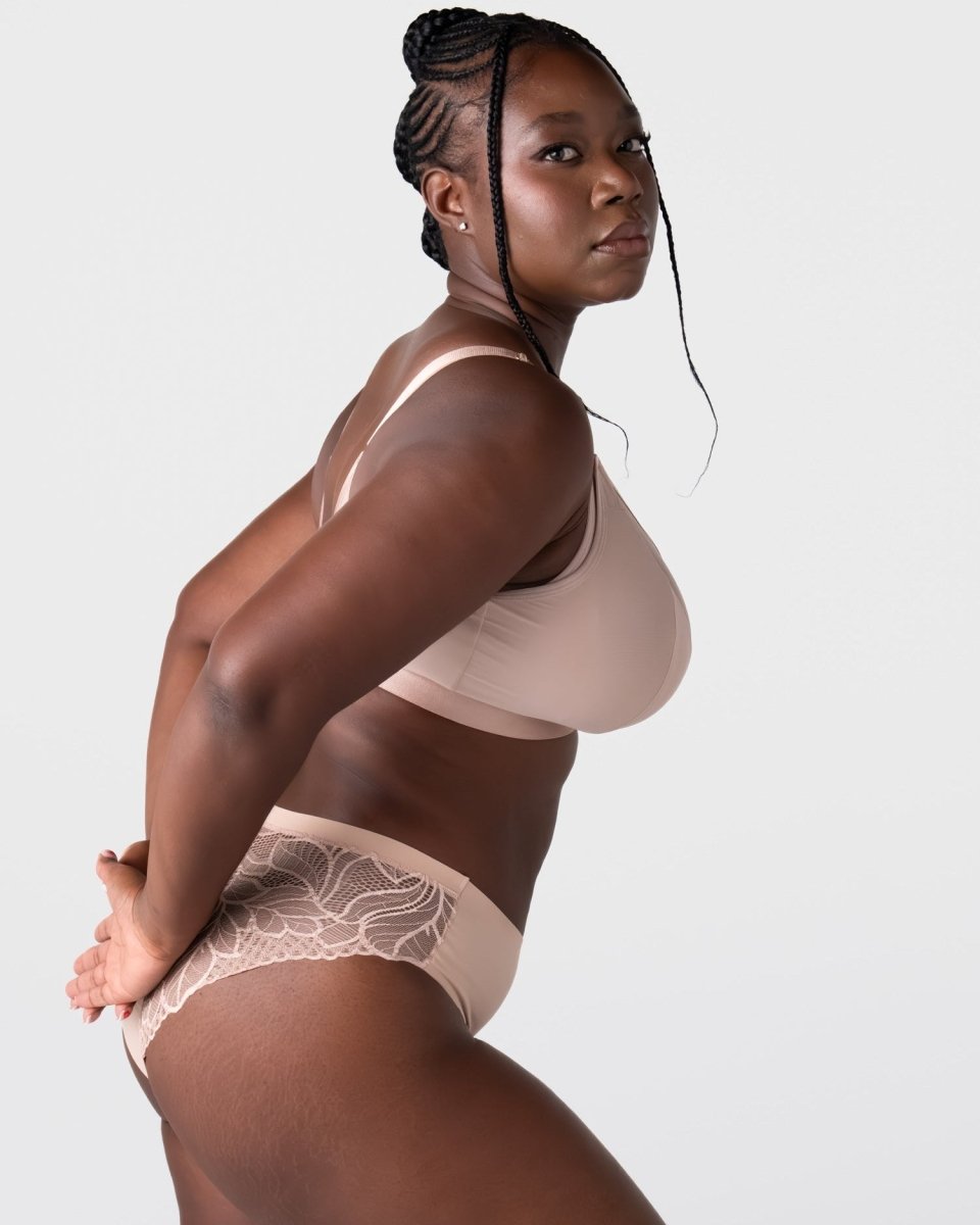Flawless Full Cup Plunge Nursing Bra - Cashmere - Hotmilk Lingerie