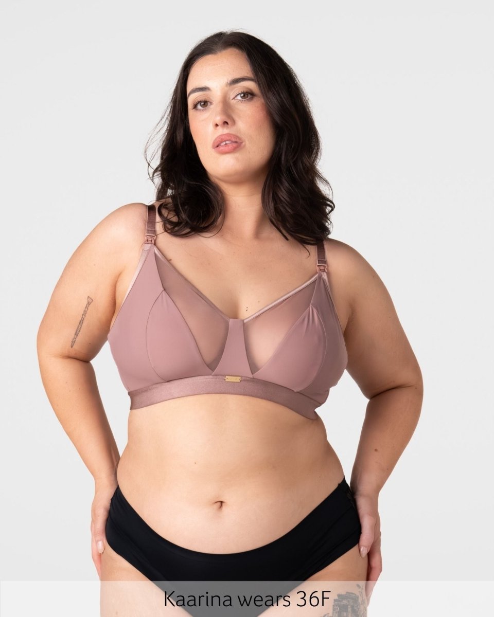 Flawless Full Cup Plunge Nursing Bra - Rose Dust - Hotmilk Lingerie