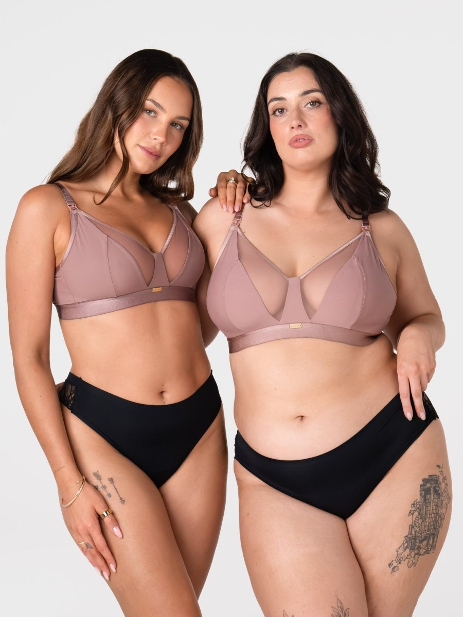 Flawless Full Cup Plunge Nursing Bra - Rose Dust - Hotmilk Lingerie