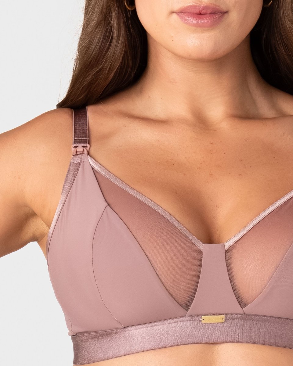 Flawless Full Cup Plunge Nursing Bra - Rose Dust - Hotmilk Lingerie