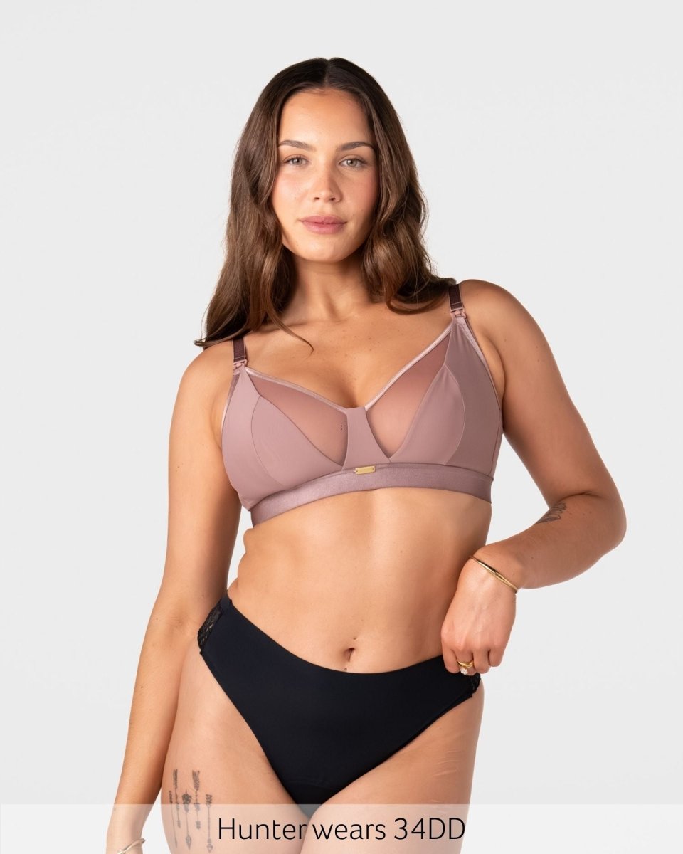 Flawless Full Cup Plunge Nursing Bra - Rose Dust - Hotmilk Lingerie