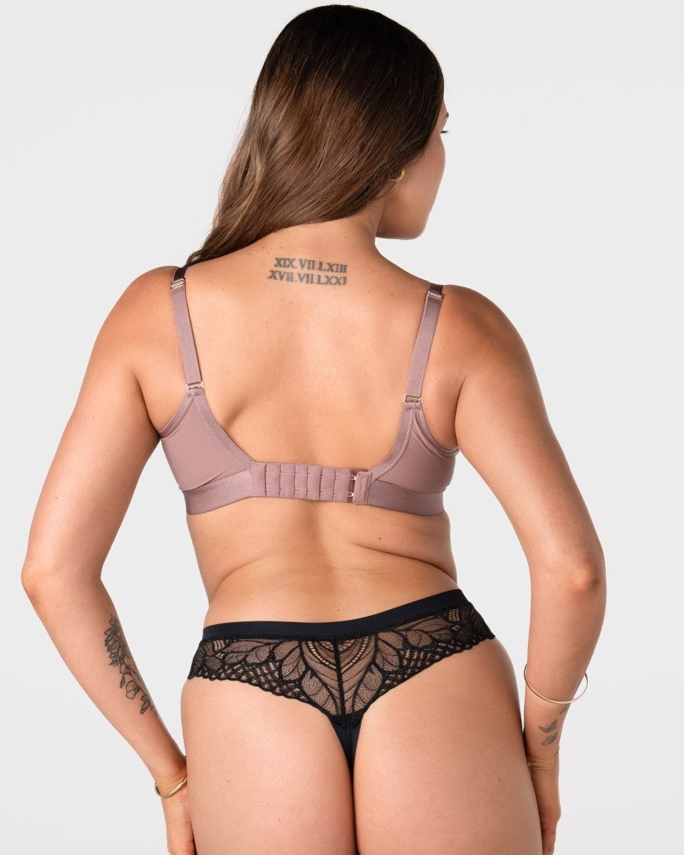 Flawless Full Cup Plunge Nursing Bra - Rose Dust - Hotmilk Lingerie